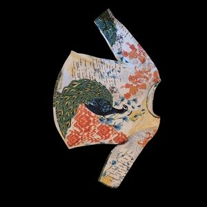 Alia Medium Multicolor Peacock Embellished Top